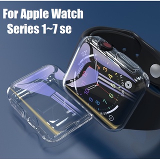 ภาพขนาดย่อของภาพหน้าปกสินค้าเคส applewatch 7 เคสป้องกัน TPU สีใส สำหรับ Apple Watch 7 6 5 4 3 2 1 Iwatch 5 4 3 2 1 41มม 45มม 38 มม. 42 มม. 40 มม. 44 มม. จากร้าน fortunetimes02.th บน Shopee