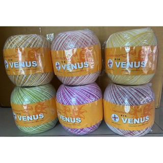 ด้ายซัมเมอร์#16 สีเหลือบ น้ำหนัก 100 กรัม Venus summer