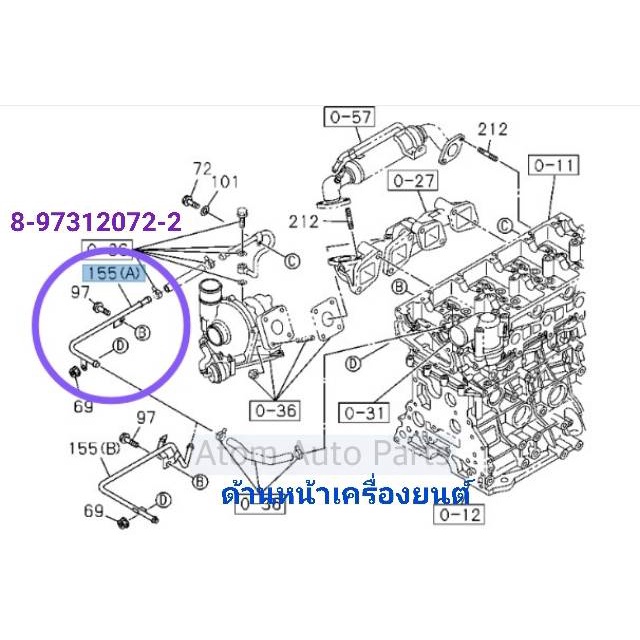 แท้ศูนย์-แป๊บน้ำหน้าเครื่อง-d-max-05-06-4jj1-4jk1-เครื่อง2-5-3-0cc-รหัส-8-97312072-2