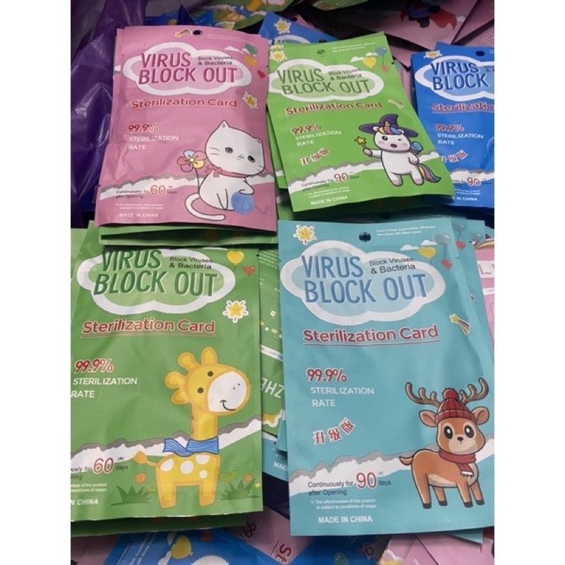 พร้อมส่ง-แผ่นฟอกอากาศ-แผ่นป้องกันไวรัส-แบบคล้องคอ