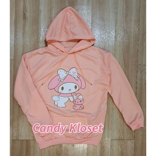 🔥ส่งฟรีจ้า🔥🐰🐰เสื้อกันหนาวสีชมพูลายมายเมโลดี้ My Melody มีหมวกฮู้ด🐰🐰