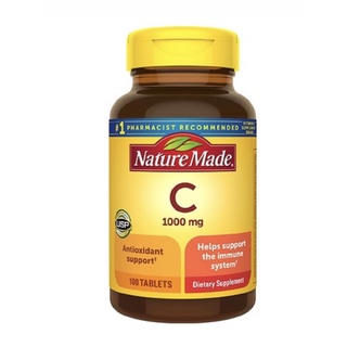 💥พร้อมส่ง💥 Nature Made Vitamin C 1000 mg กระปุก 100 เม็ด นำเข้าจากอเมริกา แท้100%