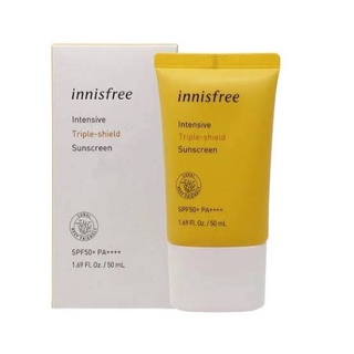 ภาพขนาดย่อของสินค้าInnisfree Intensive Triple Shield Sunscreen SPF50+ 50ml. ครีมกันแดดสูตรกันน้ำ กันเหงื่อ และความมัน