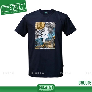 เสื้อยืด แนวสตรีท 7th Street รุ่น 𝐆𝐎𝐎𝐃 𝐕𝐈𝐁𝐄𝐒 𝐎𝐍𝐋𝐘 (กรม) GVO016 (ของแท้)