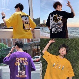 เสื้อยืดคอกลมแขนสั้น เสื้อยืดoversize เสื้อยืดผู้ชายเสื้อยืดคอกลมแขนสั้น