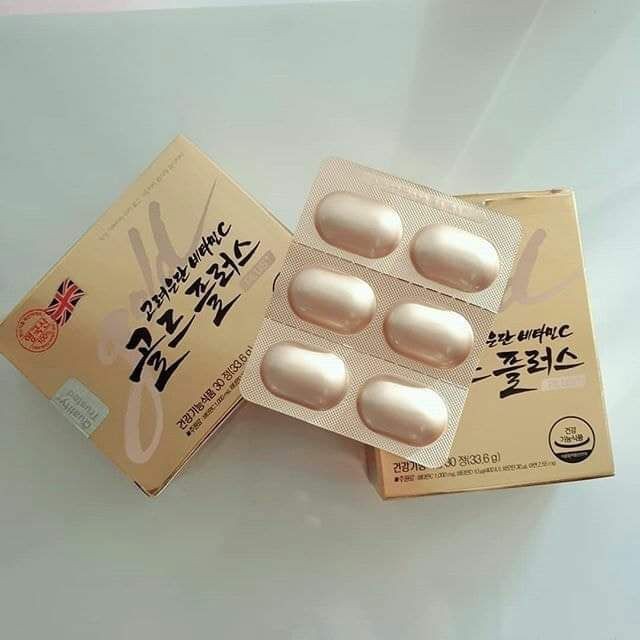 ภาพสินค้าKorea Eundan Vitamin C Gold Plus วิตามินซีโกล์ดพลัส + วิตามินดี ไบโอติน และ Zinc (แบบกล่อง30เม็ด) จากร้าน nyxsleekstore บน Shopee ภาพที่ 1