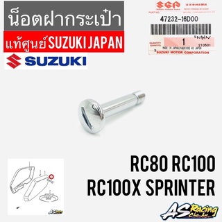 น็อตฝากระเป๋า (1ชิ้น) แท้ศูนย์ SUZUKI JAPAN RC80 RC100 Sprinter RC100X หม่ำ สปิ้นเตอร์ น็อตยึดฝากระเป๋า