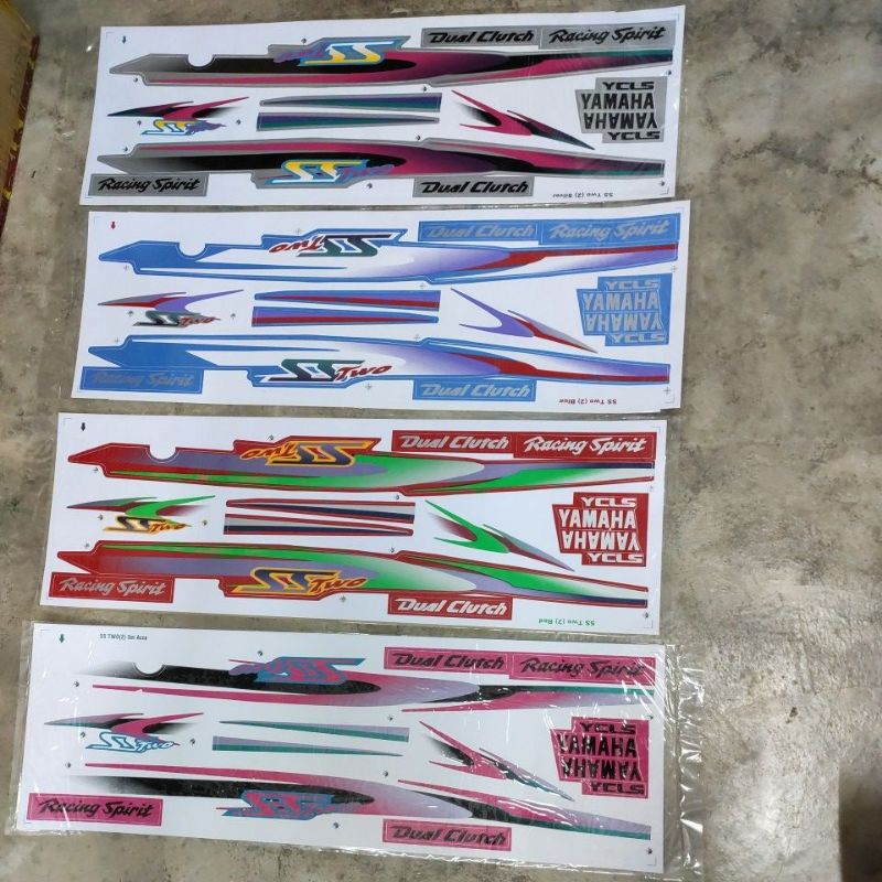 ชุดฝาครอบแถบสติกเกอร์ Stiker (2) yamaha y110ss two ss two 2 racing ...