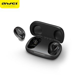 AWEI T20 บลูทูธไร้สาย True Wireless พร้อมกล่องชาร์จไฟ Bluetooth V5.0 Mini TWS