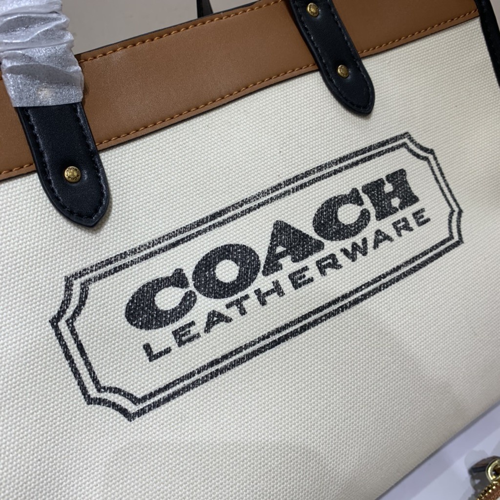 outlet-coach-แท้-89488-กระเป๋าสะพายข้างผู้หญิง-กระเป๋าโท้ทหนัง