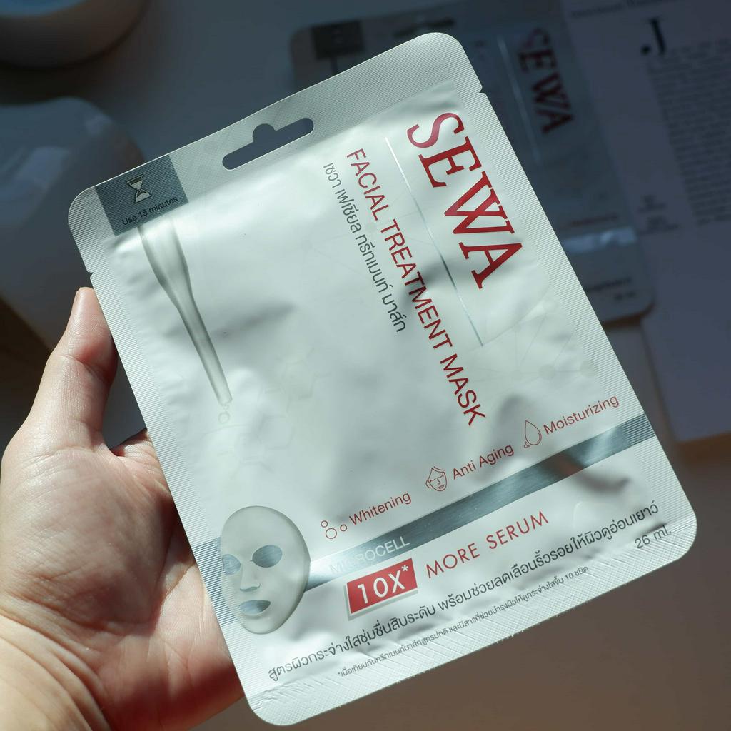 1แถม1กล่อง-เซวา-แผ่นมาร์คหน้า-sewa-facial-treatment-mask