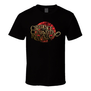 เสื้อยืดผ้าฝ้ายCOTTON เสื้อยืด พิมพ์ลายโลโก้ Creedence Clearwater Revival CCR สําหรับผู้ชายสามารถปรับแต่งได้S-5XL