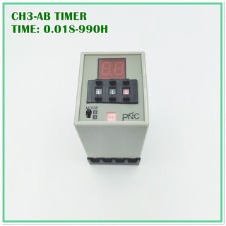 TYPE: CH3-AB DIGITAL TIME RELAY ไทเมอร์ดิจิตอล แถมซ็อกเก็ตฟรี TIME: 0.01S-990H  VOLTS: DC12V , DC24V, AC220V,AC380V