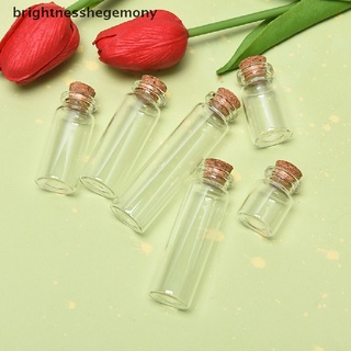 BGTH 10PCS Mini Glass Bottles with Cork Stopper Clear Bottle Vial Wedding Decoration Vary