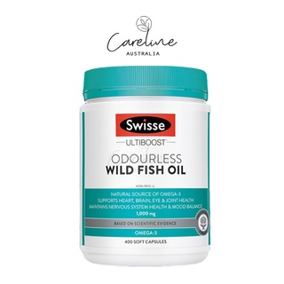 ใหม่ Swisse Ultiboost Odourless Wild Fish Oil 1000mg 400 Tablets น้ำมันปลาชนิดไร้กลิ่นคาว แท้นำเข้าจากออสเตรเลีย