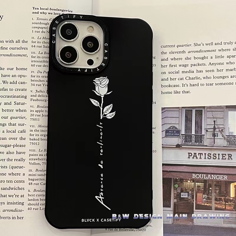 Casetify BLVCK Silicone Flannel Protective Phone Case Compatible for iPhone 14 13 Pro Max 12 11