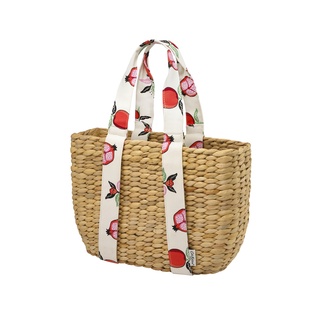 Cath Kidston Small Straw Basket Bag Pomegranate Cream