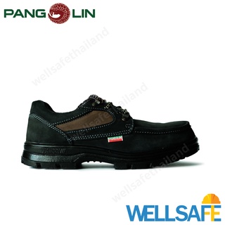 สินค้า ตัวแทนจำหน่าย! รองเท้าเซฟตี้ PANGOLIN รุ่น 0285U สีดำ แพนโกลิน หัวเหล็ก พื้น PU