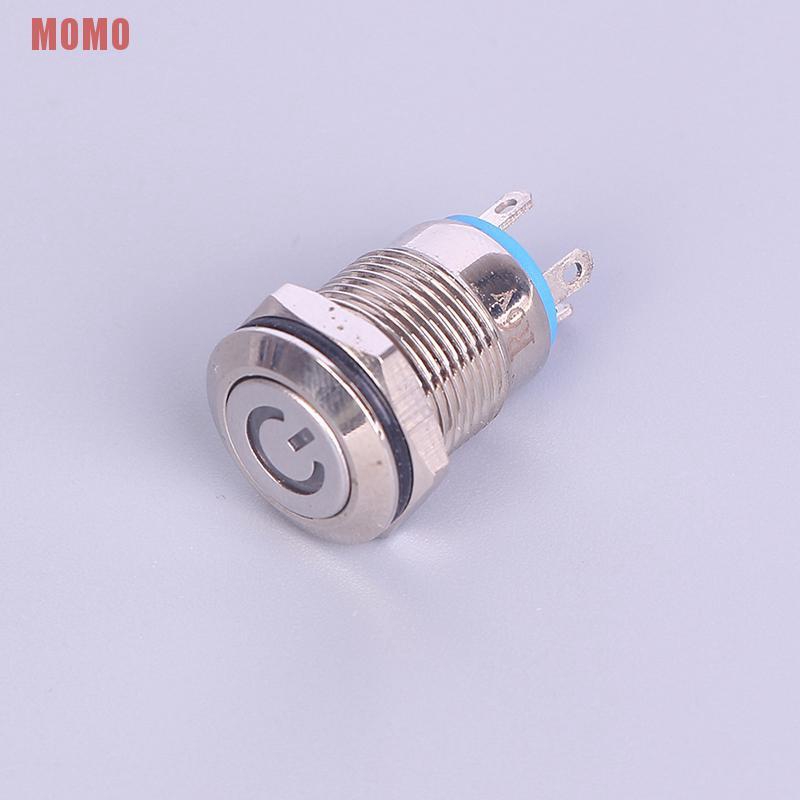 momo-12-มม-12-v-ปุ่มกดสวิตช์โลหะสีดํามีไฟ-led-กันน้ํา