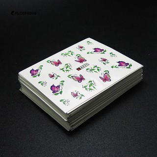 50Sheets Nail Art Sticker ดอกไม้โอนเงิน Decal ตกแต่ง DIY ทำเล็บ