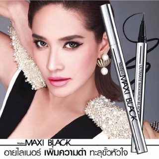 มิสทิน แม็กซี่ แบล็ค อายไลเนอร์ MISTINE MAXI BLACK EYELINER 1.0 g.  (เครื่องสำอาง,กันน้ำ,อายไลเนอร์)