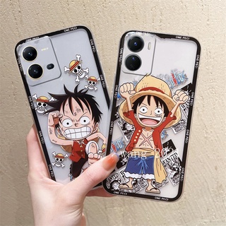 Ready Stock New Phone Case VIVO Y16 V25 V25e V25 Pro 5G Y35 2022 Y22 Y22s เคส Casing Creativity Cartoon Run Luffy Transparent Ultra-thin Silicone Anti-fall Soft Case เคสโทรศัพท์