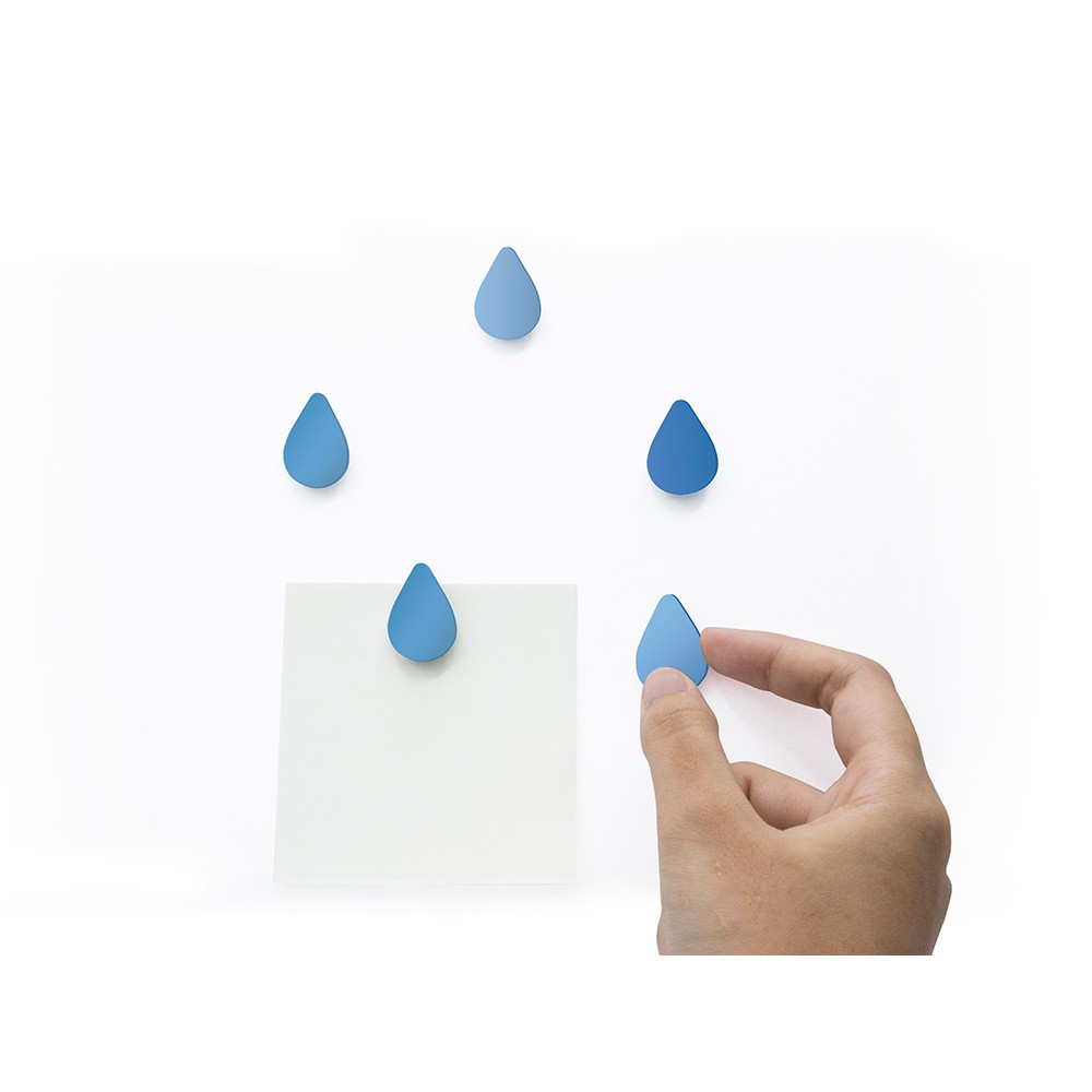 ภาพสินค้าMoreover Come Rain Come Shine magnet แม่เหล็ก รูปหยดฝน สีฟ้า desk organize note จากร้าน moreoverdesign บน Shopee ภาพที่ 6