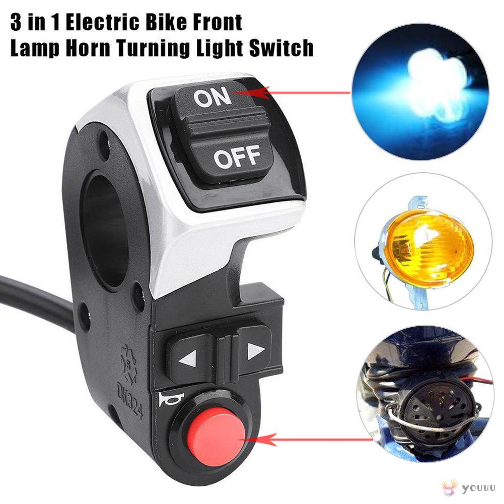 สวิทช์ไฟสัญญาณ-ไฟเลี้ยว-led-3-in-1-สำหรับรถจักรยานไฟฟ้า