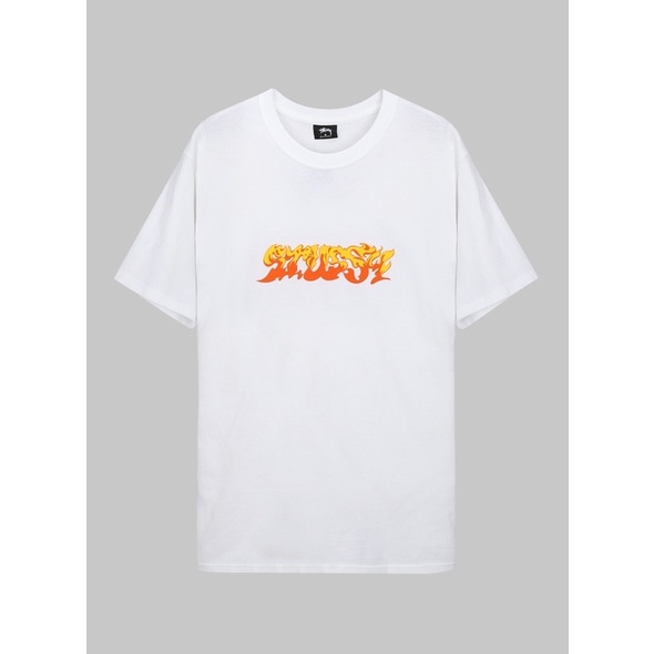 t-shirtเสื้อยืด-ลาย-stussy-flame-tshirt-stussy-mirror-1-1-ของแท้-s-5xl