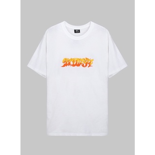 T-Shirtเสื้อยืด ลาย STUSSY - FLAME TSHIRT STUSSY MIRROR 1:1 ของแท้ S-5XL