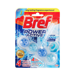 น้ำยาทำความสะอาดสุขภัณฑ์ น้ำยาดับกลิ่น ก้อน 4IN1 ล้างดับกลิ่นโถ 51G BREF OCEAN น้ำยาทำความสะอาด