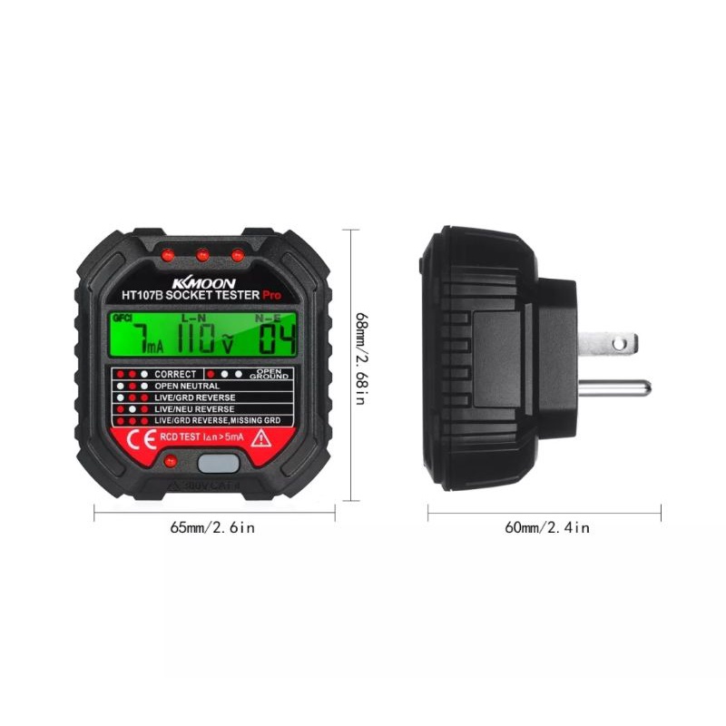 อุปกรณ์ตรวจจับแรงดันไฟฟ้า-ht-106-ht107-เครื่องตรวจจับแรงดันไฟฟ้า-ตรวจความผิดปกติไฟฟ้า-ใช้งานง่าย-แค่เสียบปลั๊กไฟus-eu