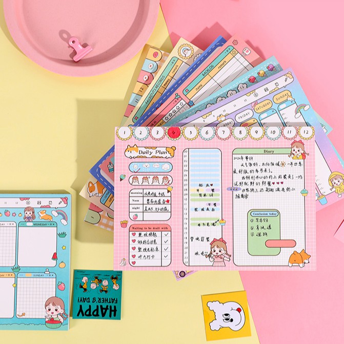 ภาพหน้าปกสินค้าฟรีสติ๊กเกอร์  Cute Girl - Monthy Weekly Daily Planner - แพลนเนอร์ - แพลนเนอร์รายเดือน , รายสัปดาห์ , รายวัน