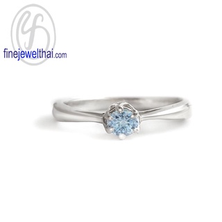 Finejewelthai-แหวนโทพาซ-โทพาซ-แหวนพลอย-แหวนเงินแท้-พลอยประจำเดือนเกิด-Topaz-Silver-Ring-Birthstone-R1376tp