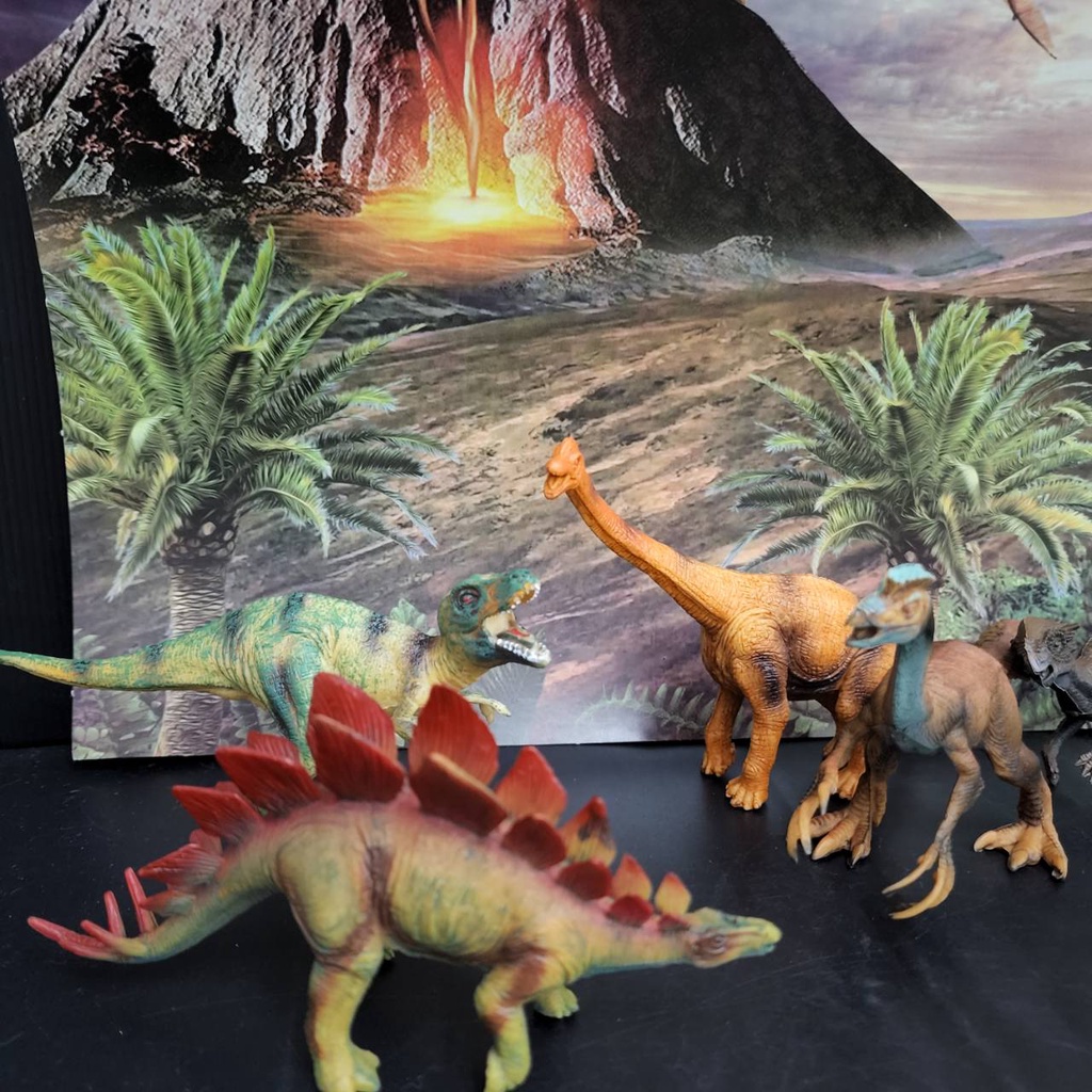 โมเดลโลกไดโนเสาร์-dinosaur-king-world-จำลองโลกยุค-jurassic-ประกอบด้วยวิวทิวทัศน์ดึกดำบรรพ์-และ-หุ่นไดโนเสาร์พันธ์ต่างๆ