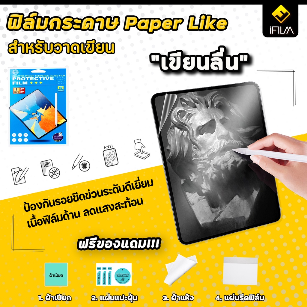 ภาพสินค้าพร้อมส่ง ฟิล์มกระดาษ ฟิล์มกันรอย Paperlike สำหรับ XiaoMi MiPad5 / RedmiPad 10.6 เสี่ยวหมี่ แท็บเล็ต Tablet ฟิล์มMiPad5 จากร้าน ifilmthailand บน Shopee ภาพที่ 1