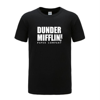 เสื้อยืดผ้าฝ้ายพิมพ์ลาย เสื้อยืดแขนสั้น คอกลม ผ้าฝ้าย พิมพ์ลาย The Office TV Show Dunder Mifflin สําหรับผู้ชาย