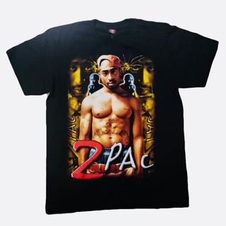 เสื้อยืดโอเวอร์ไซส์เสื้อยืด 2pac hiphop tupacS-3XL