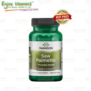 Swanson Saw Palmetto 320 mg 60 Softgels (Exp.11/2024)
