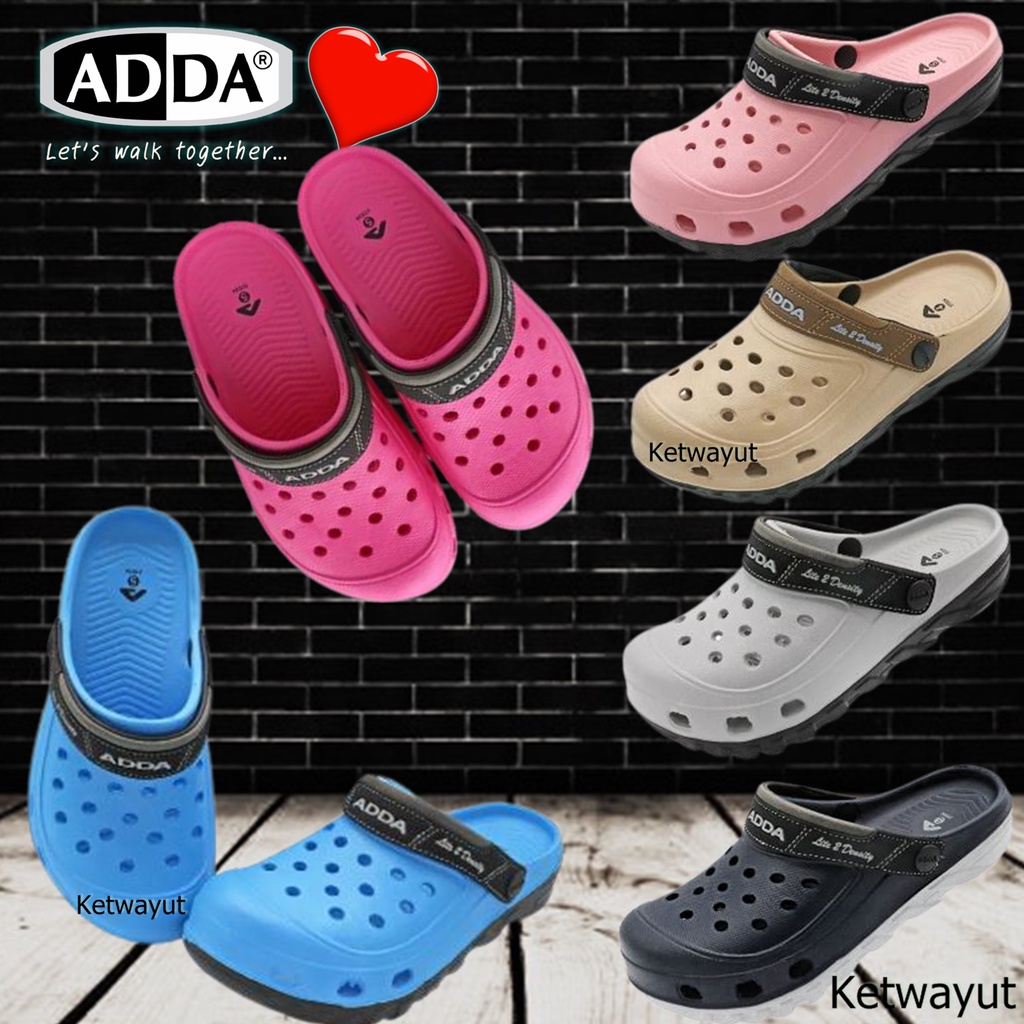 รองเท้าแตะแบบสวม รองเท้าaddaหัวโต adda 5TD24 | Shopee Thailand