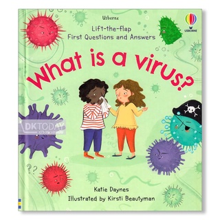 DKTODAY หนังสือ USBORNE LIFT-THE-FLAP FIRST Q&amp;A WHAT IS A VIRUS? (AGE 4+)