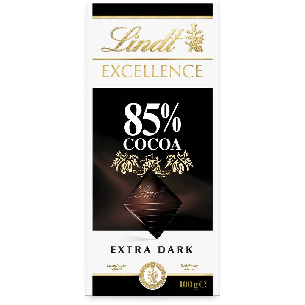 lindt-excellence-85-cocoa-ลินด์-ดาร์กช็อกโกแลตบาร์-นำเข้าจากสวิตเซอร์แลนด์-ขนาด-100g