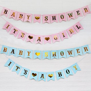 ป้ายธง Baby Shower (ขนาดป้าย12*15cm ยาว 3-5เมตร)