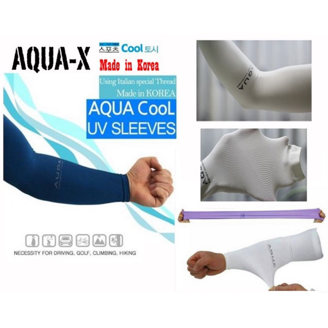 ภาพหน้าปกสินค้าปลอกแขนกันแดด AQUA-X ปลอกแขน กัน UV free size จากร้าน giyo_shop บน Shopee