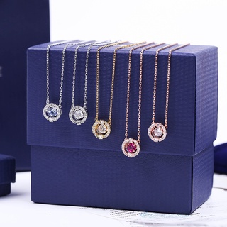 Swarovski สร้อยคอ Sparkling Dance Round Necklace ของแท้ 100% สวารอฟสกี้ สร้อยคอ ของขวัญสำหรับคนพิเศษ พร้อมส่ง