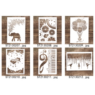 แผ่นแม่แบบฉลุลาย ขนาด A4 สําหรับตกแต่งสมุดภาพ อัลบั้ม การ์ด ผนัง DIY