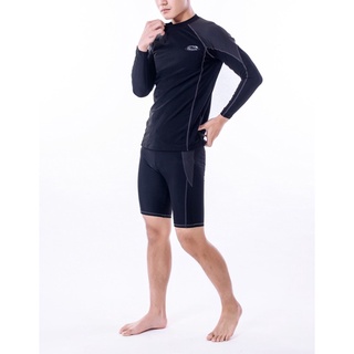 ภาพขนาดย่อของภาพหน้าปกสินค้า91012 ชุดว่ายน้ำแบบสปอร์ต เสื้อแขนยาว+กางเกงขาสามส่วน พร้อมส่ง จากร้าน pakpro_shop บน Shopee