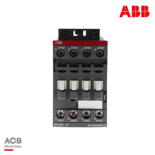 ABB Contactor Relay - 4NO, 6 A Contact Rating, AF Range รหัส NF40E-13 : 1SBH137001R1340 เอบีบี ACB Official Store