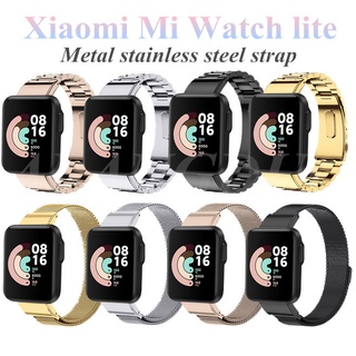 สินค้า สายนาฬิกาข้อมือสแตนเลสโลหะสําหรับ Xiaomi Mi Watch Lite สําหรับ Redmi Watch