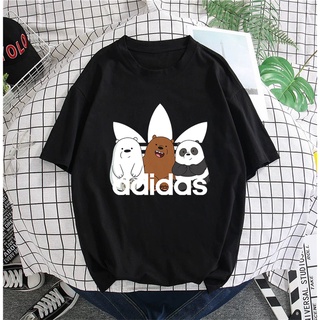 เสื้อยืดวินเทจ - BAJUADIDASXWEBAREBEARSเสื้อยืดผู้หญิงผู้ชายBAJULENGANPENDEKเปเรมปวนUNISEXTEEKAINฝ้